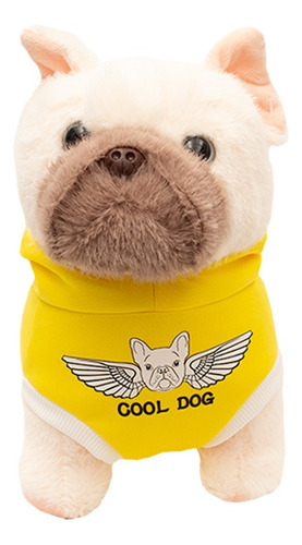 Perrito De Peluche Con Sudadera Ultra Suave Y Esponjoso 30cm Color Amarillo