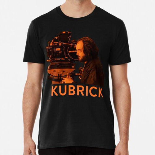 Remera Naranja Stanley Kubrick Con Cámara Algodon Premium