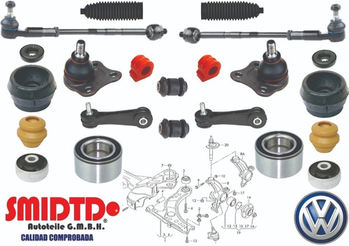 Kit Bases Bieletas Rotulas Buje Estabiliza Vw Jetta A4 99-07