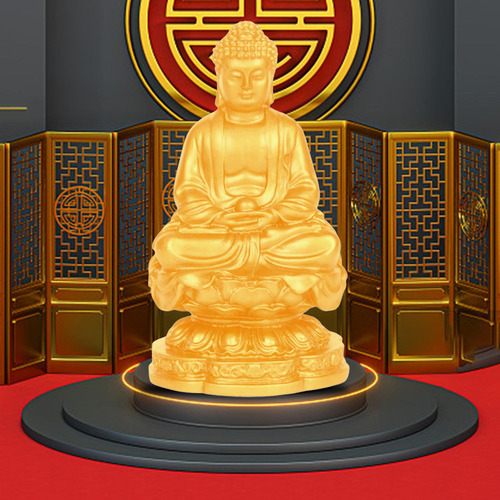Estatuas De Buda Escultura Figura En Miniatura Tablero Oro