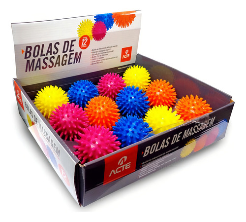 Kit De Bolas Para Massagem T62 Com 12 Unidades Acte Sports