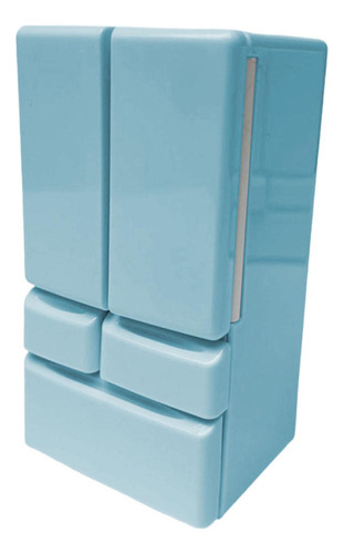 Mini Nevera De Juguete Para Casa De Muñecas, Accesorio Azul