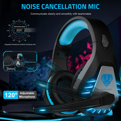 Gaming Headset Pacrate Gh-1 With Microphone For Pc Ps4 Ps5