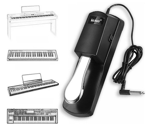 Pedal De Metal Dúctil Universal Para Piano Eléctrico