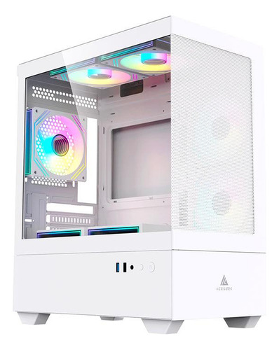 Gabinete Gamer Acegeek Elysium Mid-tower Lateral De Vidro Wh