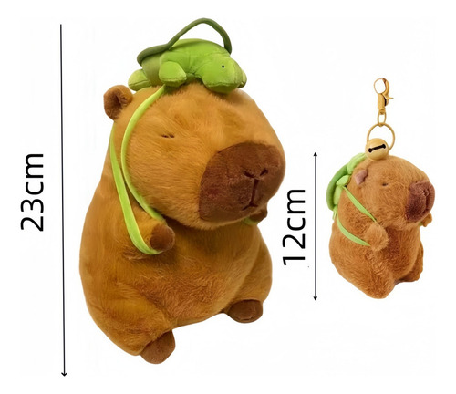 Muñeco De Peluche Capybara Con Llavero Y Mochila