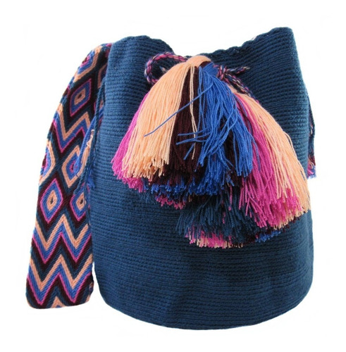 Mochila Wayuu Lisa Unicolor Lila Original Envio Gratis