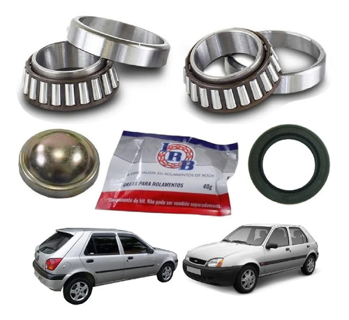 Kit Rolamento Roda Traseiro Ford Fiesta Zetec 1996 Até 2001