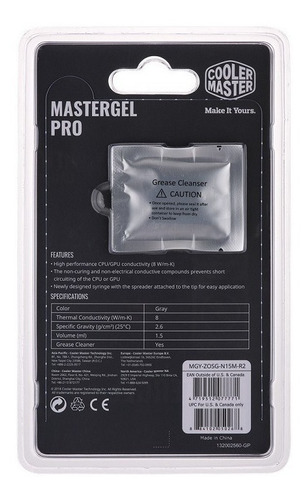 Pasta Termica Cooler Master Mastergel Pro V2 8w/m-k