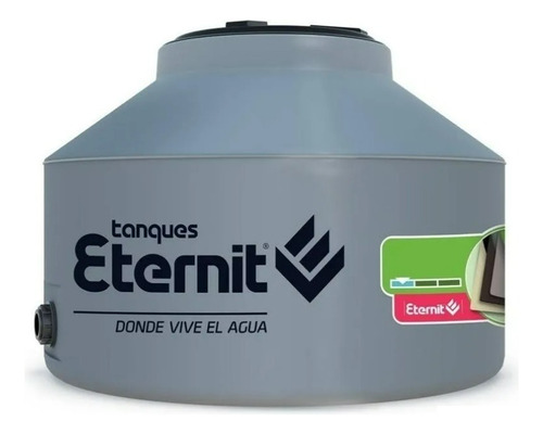 Tanque De Agua Eternit Tricapa Bajo Techo Chato Flat 1000 Lt Color Gris