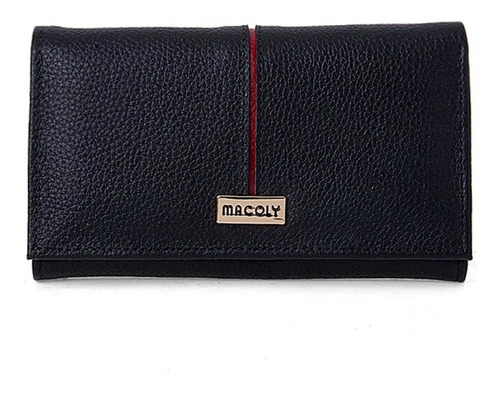 Billetera Grande Macoly 051 Cuero Negro