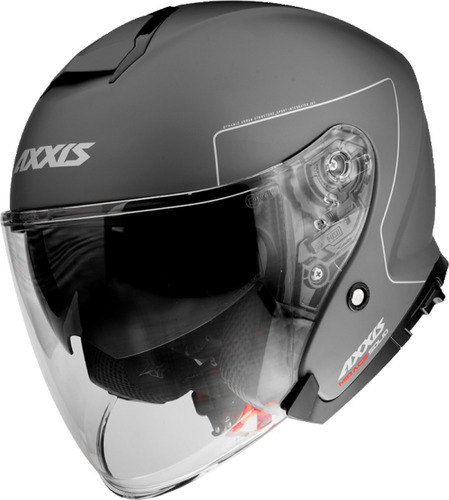 Casco Abierto D Visor Axxis Mirage Solid A1 Negro En Moto 46