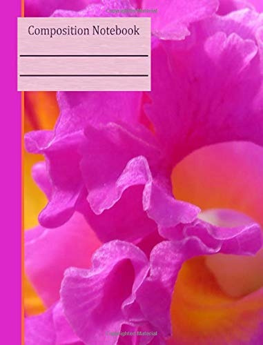 Orchid Flower Composition Notebook  Wide Ruled 130 Pages 744