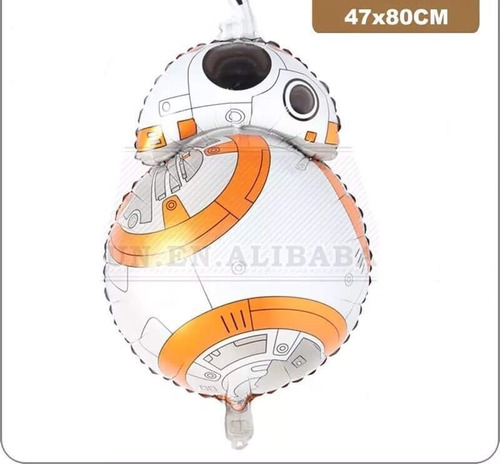 Globo Metalizados Bb8 Fiesta Decoración Estilo Star  Wars