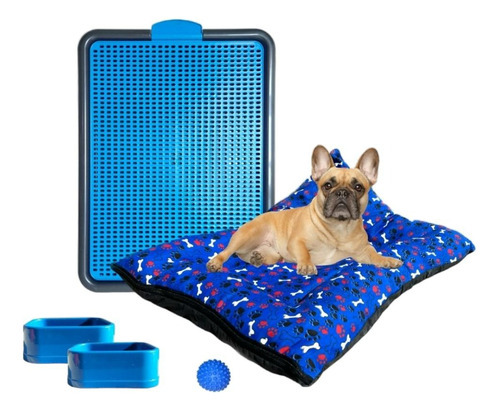 Médio Porte Virtual Dog Cama - azul tamanho médio