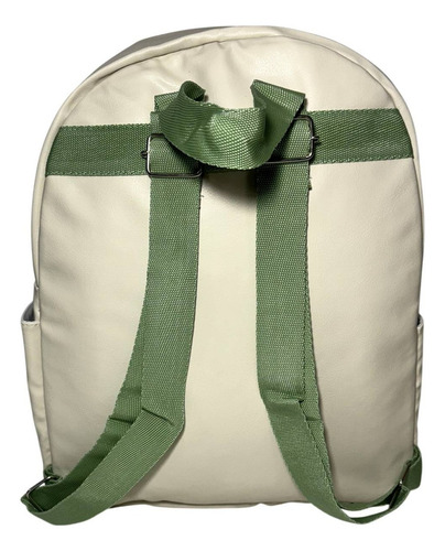 Bolsa Mochila Maternidade Multiuso Mamãe E Bebê - Bege E Verde - Natura