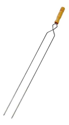 Espeto Duplo Para Carne De Churrasco 55 Cm