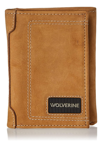 Wolverine Tríptico De Cuero Para Hombre, Protección Rfid, Ma