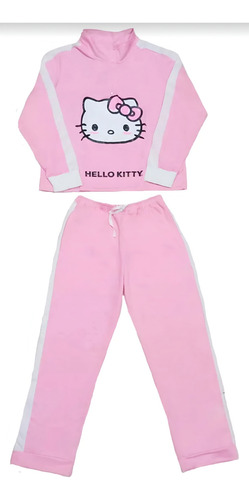Pijama Mujer Hello Kitty Sudadera Y Pantalon Pants Ligero