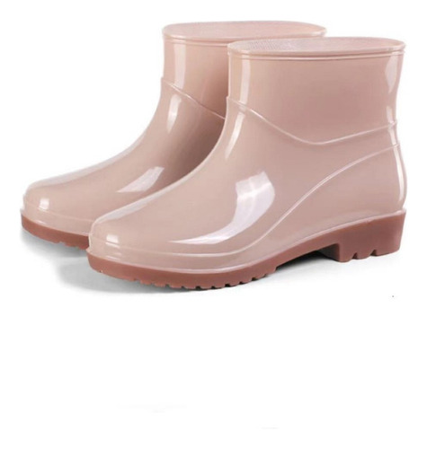 Botas De Lluvia De Tubo Corto Para Mujer, Zapatos Acuáticos