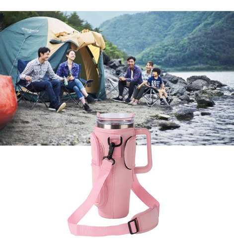 Y Bolsa Porta Botellas De Agua Vasos Aislados De 40 Oz Rosa