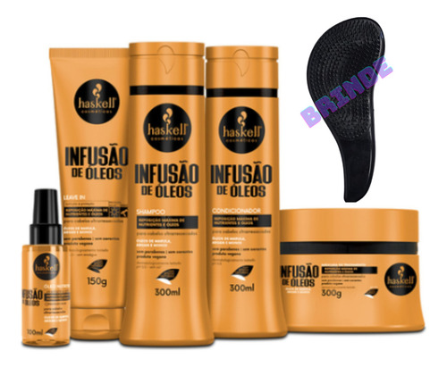 Kit Haskell Infusão De Óleos 300ml + Brinde