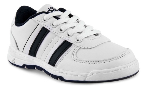 Tenis Colegial Boby Cordon Blanco Azul Unisex Los Gomosos