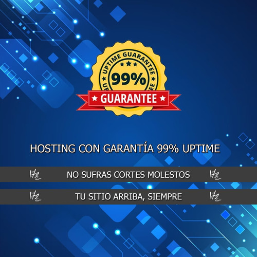 Alojamiento Web - Hosting Anual - Garantía 99% Uptime!