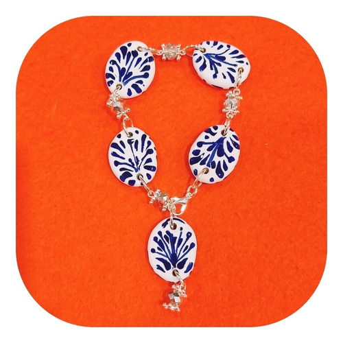 Imagen 5 de 6 de Pulsera De Talavera Poblana Con Piedras Varios Diseños