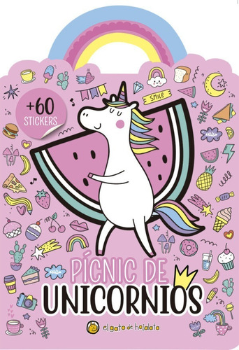 Picnic De Unicornios - Libro Para Colorear + 60 Stickers