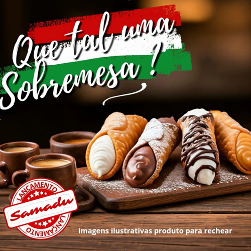 Cannoli Shells Para Rechear Samadu Crocante 280g 24 Unidades