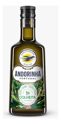 Azeite de Oliva Extra Virgem Português Andorinha 1ª Colheita Vidro 500ml