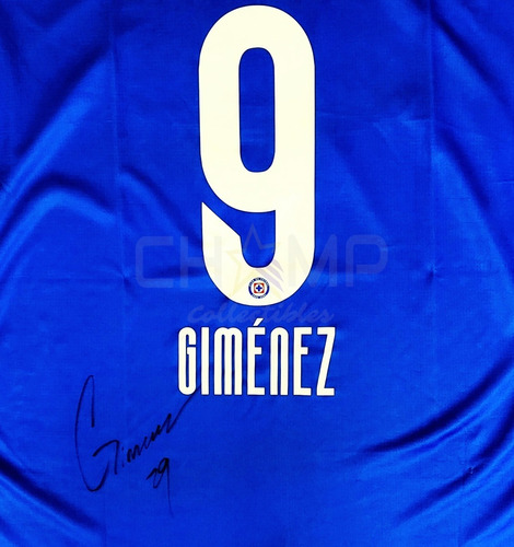 Jersey Firmado Santi Giménez Cruz Azul Autografo 2022 Joma