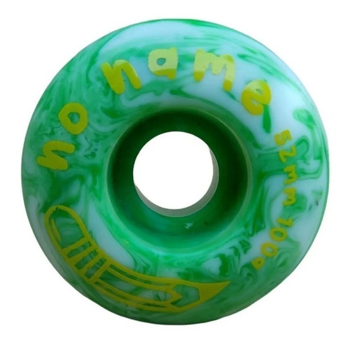 Imagen 2 de 4 de Ruedas Skate No Name 52mm Pencil Verde Uretano Importado