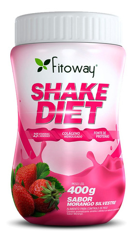 Shake Diet Emagrecedor - 400g -  Sabor Morango - Fitoway®