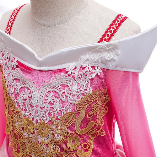 Vestido De Princesa Aurora De La Bella Durmiente For Niñas,
