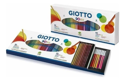 Caja Giotto 90 Set 50 Lapices Stilnovo + 40 Marcadores Turbo