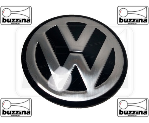 Imagem 2 de 2 de Kit 4 Emblema Volkswagen 58mm Para Calota Miolo Centro Vw