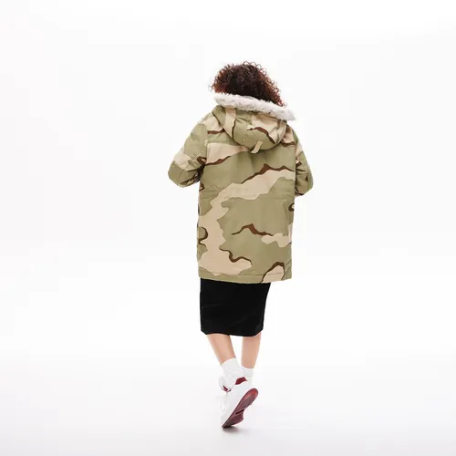 Campera Parka Lacoste Live Con Capucha De Pelo Sintético