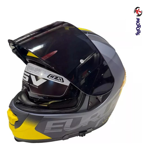 Jm Nuñez Casco Integral Doble Visor Nzi Eurus 4 + Visor Rojo Gris Lobo Branded 2xl 63-64cm