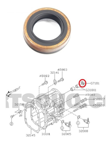 Reten Salida Transmision Traccion Subaru 806718100 18x28x7