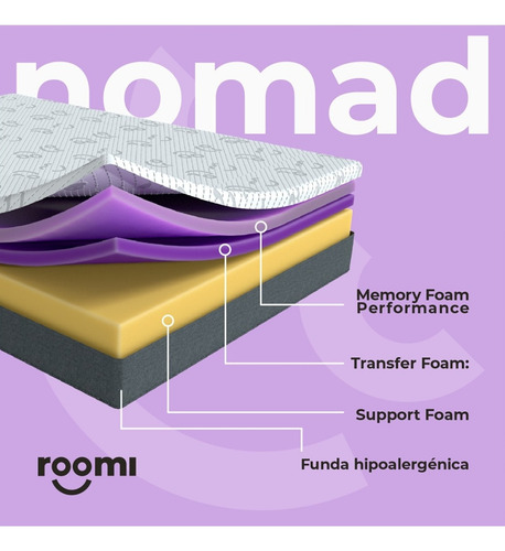 Colchón Queen Size Roomi Nomad Memory Foam