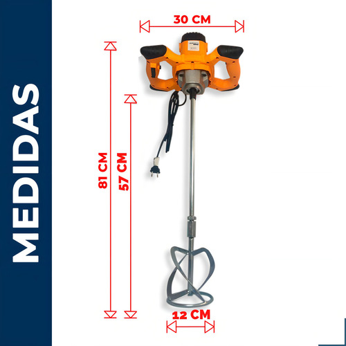 Mezclador de pintura con 2 Galo Performer, espátula 12 cm 220 V