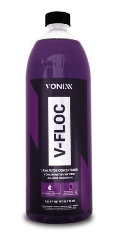 Shampoo Automotivo Neutro Concentrado V-floc Vonixx 1,5l 