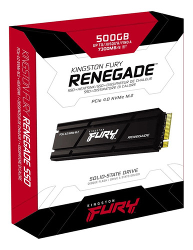 Ssd Kingston Fury Renegade Ps5, 500gb, Pci Express 4.0, M.2