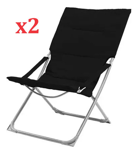 Pack X2 Reposera Plegable Gaspar Para Exterior Baires4 