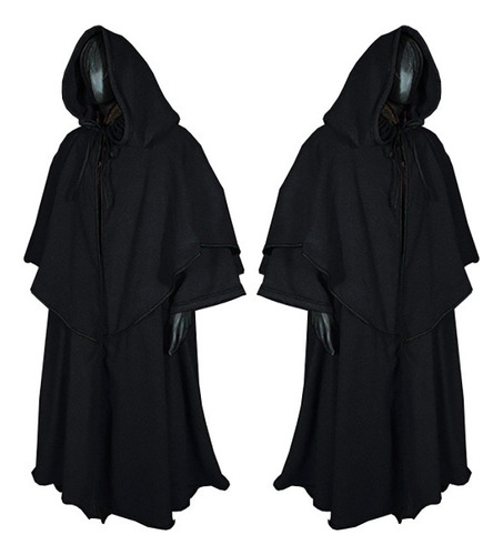 Disfraz Medieval, Capa Con Capucha, Bata De Monje, Capa