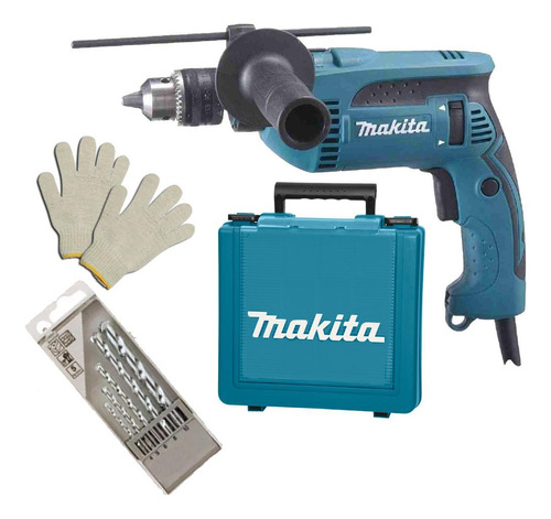 Furadeira Impacto 1/2 760w Hp1640k Makita + Acessórios 220v