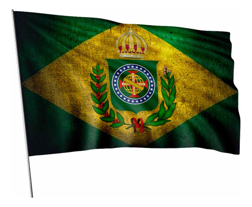 Bandeira Brasil Imperio Envelhecida Dupla Face 1,45x1 M