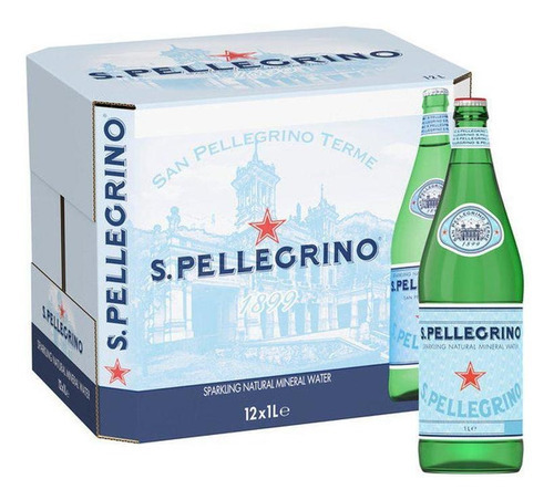 Kit 12x Água Com Gás Pet San Pellegrino 1l